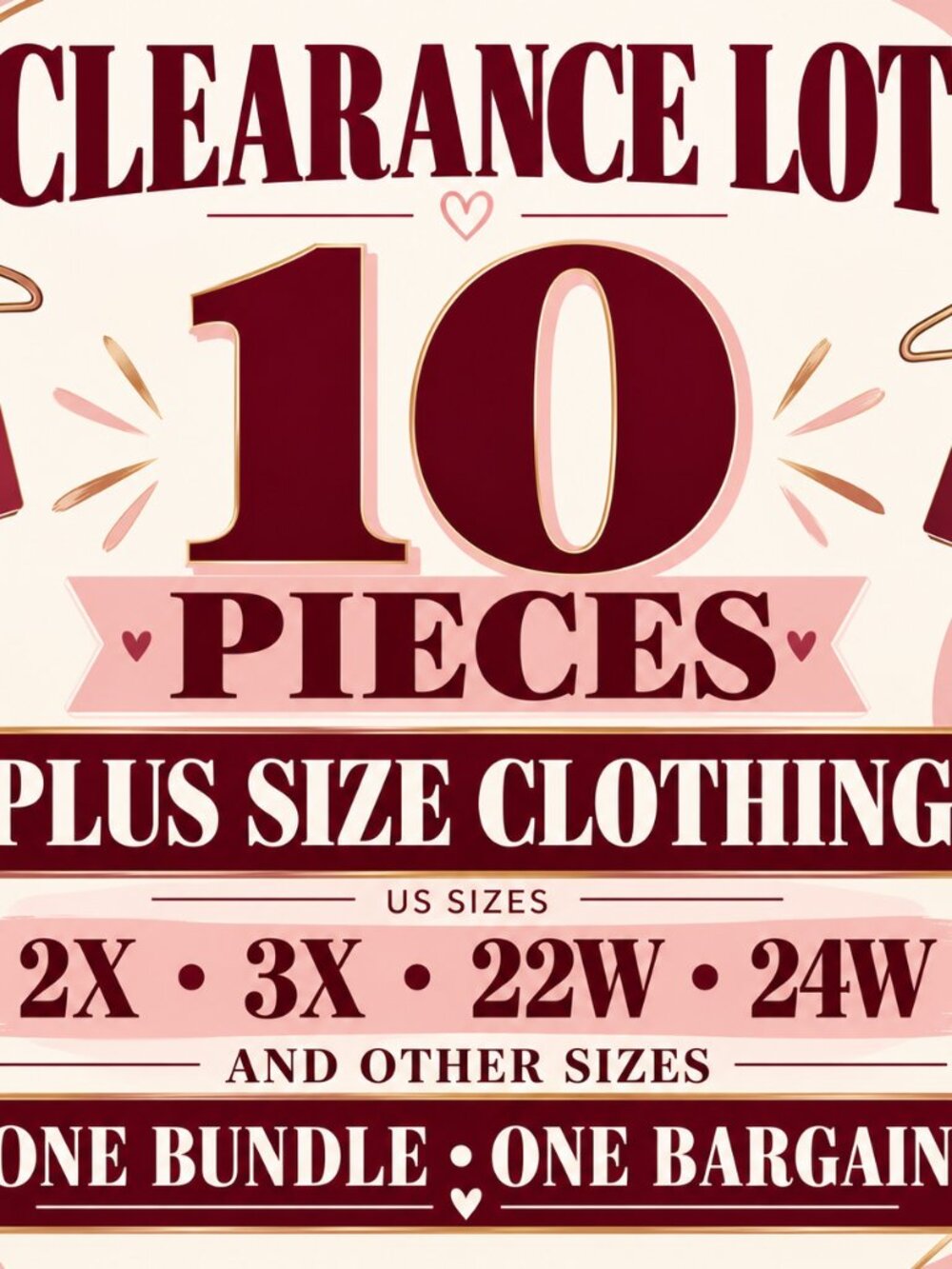 10-Piece Plus Size Clearance Lot | LuLaRoe, Levi’s | 2X–3X, 22W–24W & More
